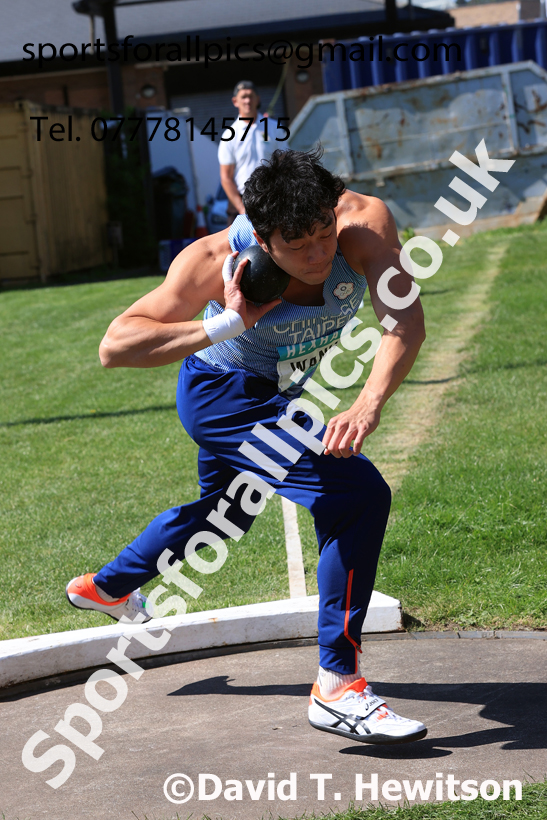 Decathlon shot putt, 2025 EAP International Combined Events, Hexham, Northumberland.  Photo: David T. Hewitson/Sports for All Pics